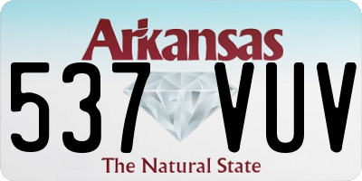 AR license plate 537VUV