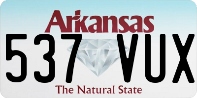 AR license plate 537VUX