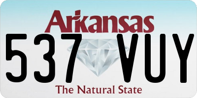 AR license plate 537VUY