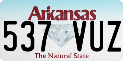 AR license plate 537VUZ