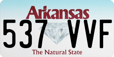 AR license plate 537VVF