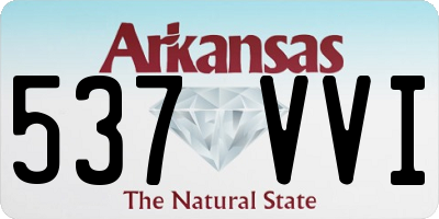 AR license plate 537VVI