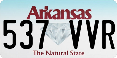 AR license plate 537VVR