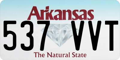 AR license plate 537VVT