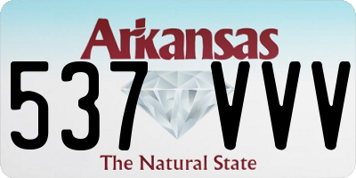 AR license plate 537VVV