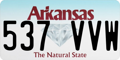 AR license plate 537VVW