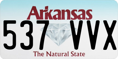 AR license plate 537VVX