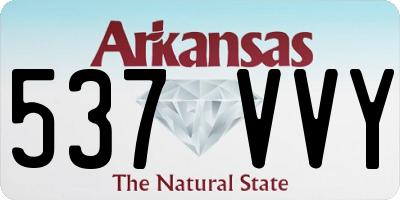 AR license plate 537VVY