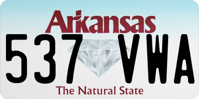 AR license plate 537VWA