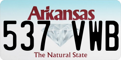 AR license plate 537VWB