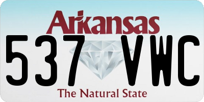 AR license plate 537VWC