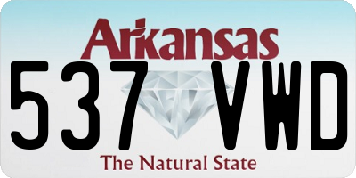 AR license plate 537VWD