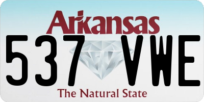AR license plate 537VWE