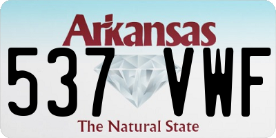 AR license plate 537VWF