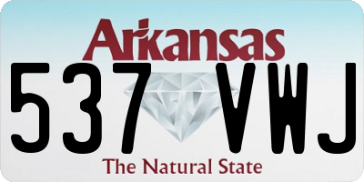 AR license plate 537VWJ