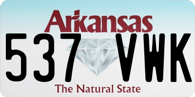 AR license plate 537VWK