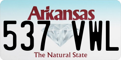 AR license plate 537VWL