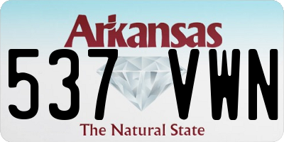 AR license plate 537VWN