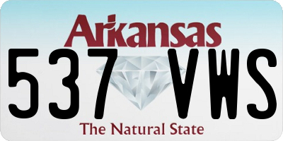 AR license plate 537VWS