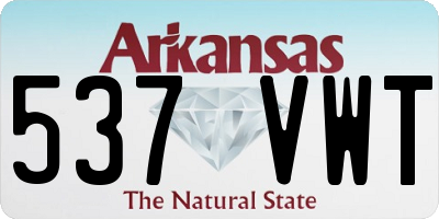 AR license plate 537VWT