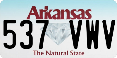 AR license plate 537VWV
