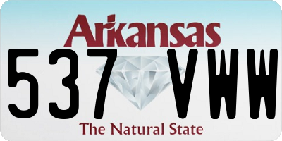 AR license plate 537VWW