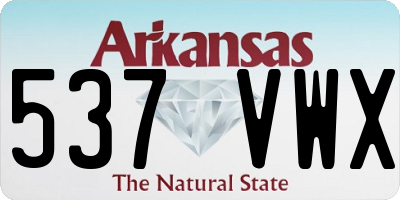 AR license plate 537VWX