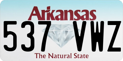 AR license plate 537VWZ