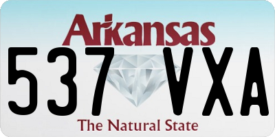 AR license plate 537VXA