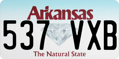 AR license plate 537VXB