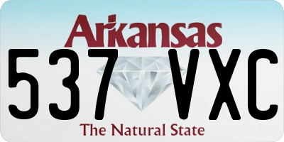 AR license plate 537VXC