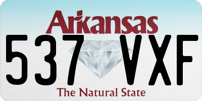 AR license plate 537VXF