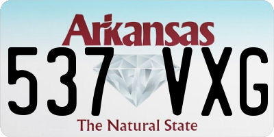 AR license plate 537VXG