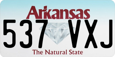 AR license plate 537VXJ