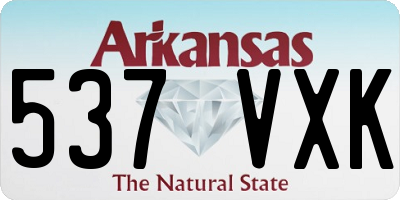 AR license plate 537VXK