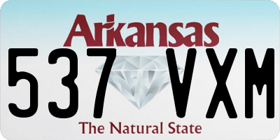 AR license plate 537VXM