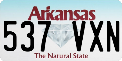 AR license plate 537VXN