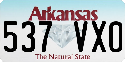 AR license plate 537VXO