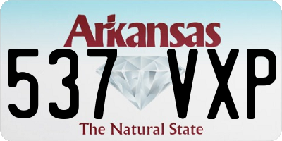 AR license plate 537VXP