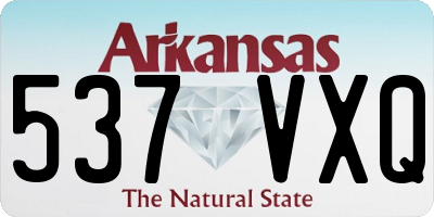 AR license plate 537VXQ