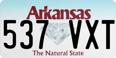 AR license plate 537VXT