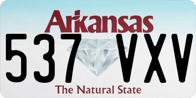 AR license plate 537VXV