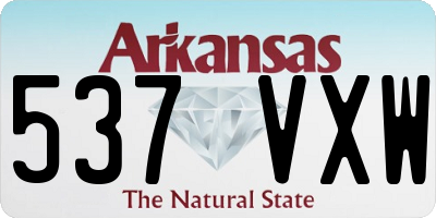 AR license plate 537VXW