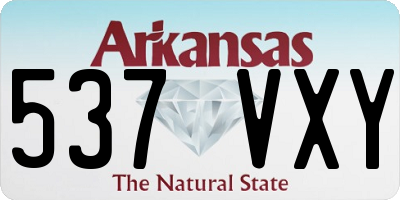 AR license plate 537VXY