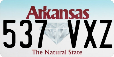 AR license plate 537VXZ