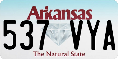 AR license plate 537VYA