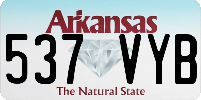 AR license plate 537VYB