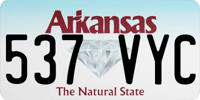 AR license plate 537VYC