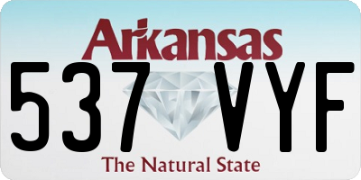 AR license plate 537VYF