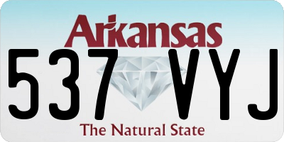 AR license plate 537VYJ